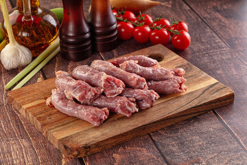 Raw chicken neck for cooking