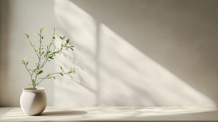 Soft lighting on a simple plant display