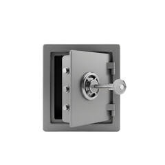 3D safe deposit box with key