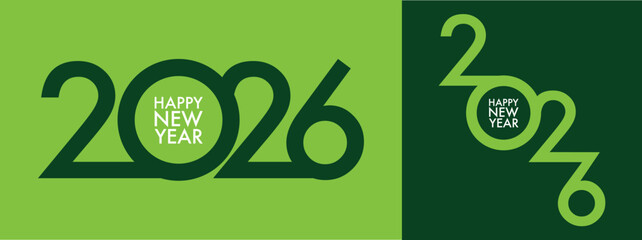 2026 Happy New Year design vector. trendy new year 2025 design template. and merry Christams 