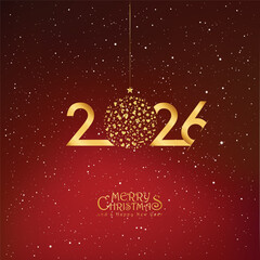 2026 Happy New Year design vector. trendy new year 2025 design template. and merry Christams 