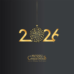 2026 Happy New Year design vector. trendy new year 2025 design template. and merry Christams 