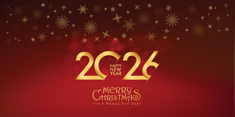 2026 Happy New Year design vector. trendy new year 2025 design template. and merry Christams 