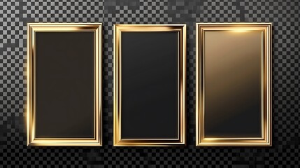 gold frame on a wall