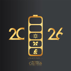 2026 Happy New Year design vector. trendy new year 2025 design template. and merry Christams 