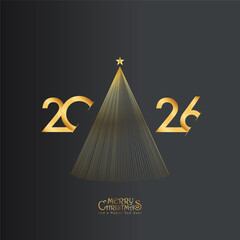 2026 Happy New Year design vector. trendy new year 2025 design template. and merry Christams 