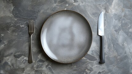 Futuristic Empty Plate Setting