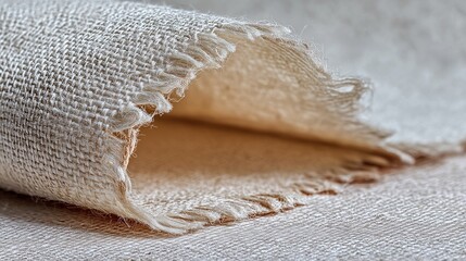 Close-Up of Frayed Fabric Texture Detail