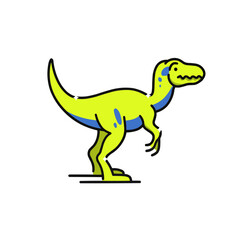 Fototapeta premium Velociraptor Cartoon Illustration