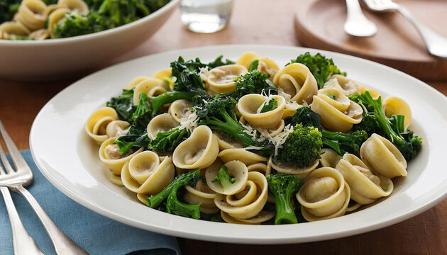 Orecchiette pasta with broccoli rabe dish
