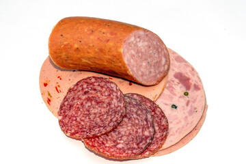 Verschiedene Sorten Wurst im Aufschnitt