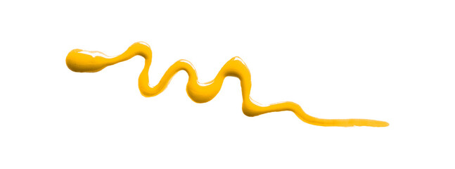Bright yellow watercolor or ink stains with watercolor marks. Brush strokes and watercolor splashes set on a transparent background.
