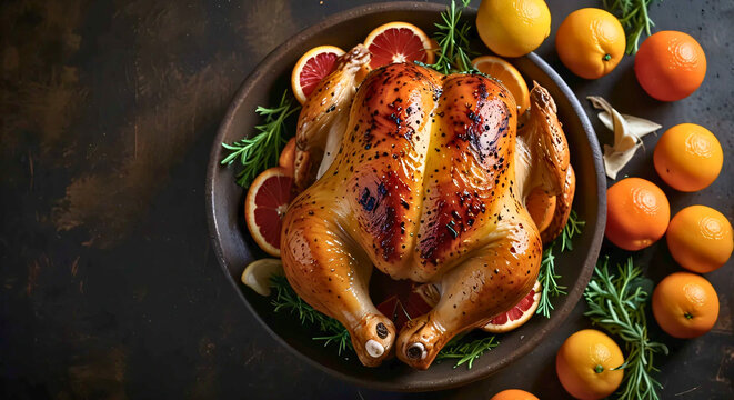 Roasted Chicken with Citrus Fruits A Delicious Holiday Recipe - Powered by Adobe