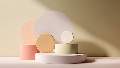Abstract podium for product in studio room background