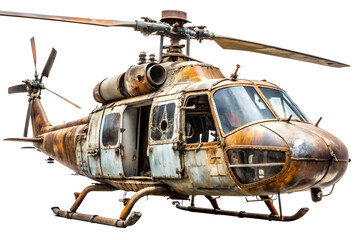 Rusty Helicopter Wreckage Awe-Inspiring Image of a Vintage Aircraft