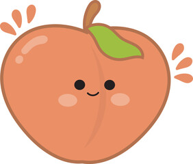 Peach illustration.