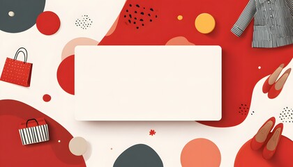 Red and white Sale banner backdrop