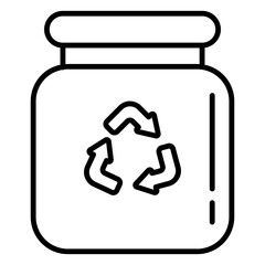 glass jar outline icon
