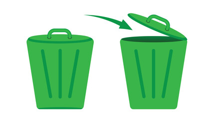 trash can icon set, Trash bin icon, Delete icon top design.