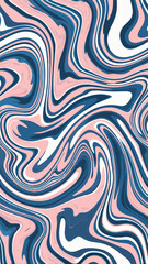 Liquid Marble Swirls: Abstract, fluid forms of pink, white, and blue coalesce in an entrancing display of color and texture, creating a dynamic and aesthetically pleasing visual experience.