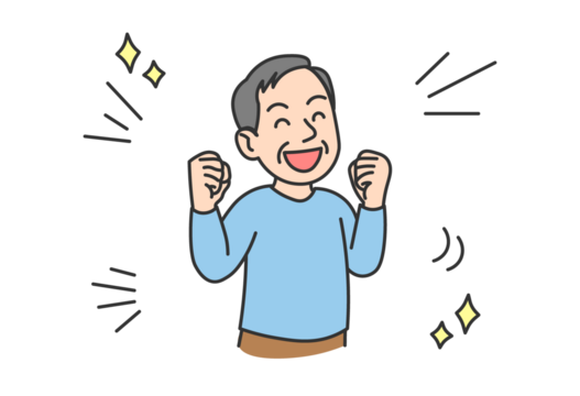 Smiling Elderly MenMaking a Cheerful Pose - Powered by Adobe