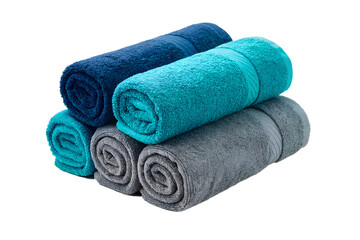 Soft, Luxurious Bath Towels Set of Six in Elegant Blue Shades