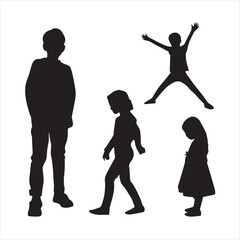 family silhouette vector