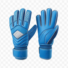 realistic 3d t goalkeeper gloves front and back view  in different color style isolated on transparent background	