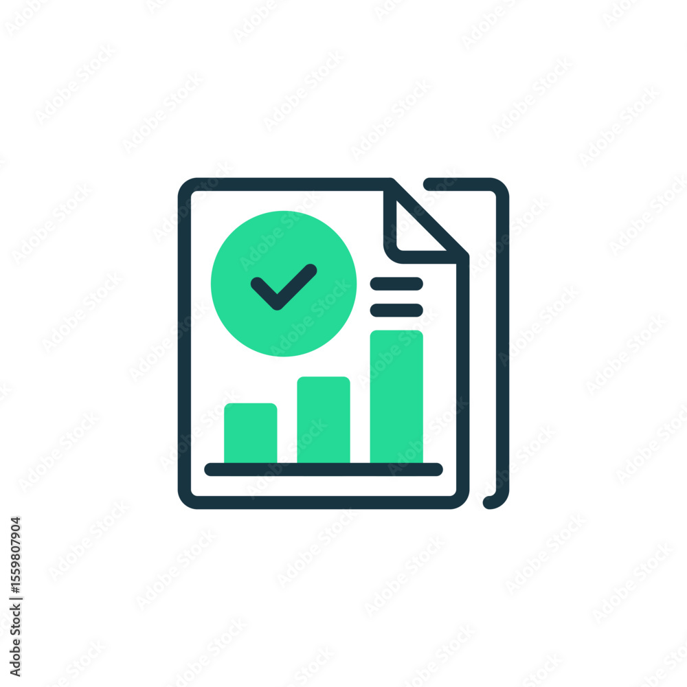 Poster report document two tone color icon. linear style sign for mobile concept and web design. outline ve
