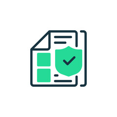 Security Check Two Tone Color Icon. linear style sign for mobile concept and web design. Outline vector icon.