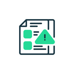 Error Report Two Tone Color Icon. linear style sign for mobile concept and web design. Outline vector icon.