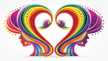 Abstract colorful rainbow wave pattern vector art background design