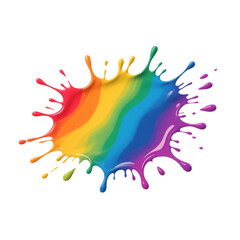 Vibrant Rainbow Paint Splash
