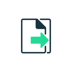 Document Sharing Two Tone Color Icon. linear style sign for mobile concept and web design. Outline vector icon.