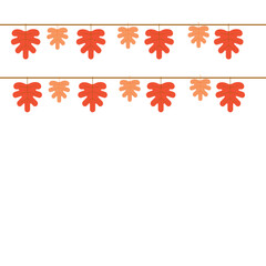 Autumn decoration garland leaves