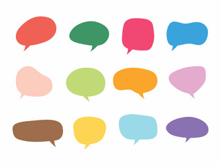 Colorful speech bubbles set
