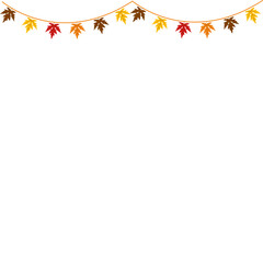 Autumn decoration garland leaves