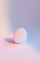 Smooth Abstract Object on Soft Pastel Surface with Light Shadows