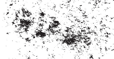 Abstract vector background showcasing a grunge texture with scattered black splatters and spots on a white backdrop, ideal for adding a raw and distressed feel to design projects.