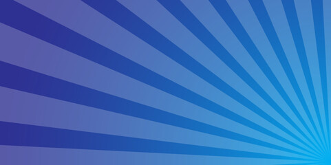 Blue Sunrise Glow Background with Abstract Radiating Light Lines and Gentle Rays.
