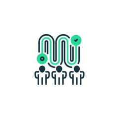 Project Team line icon. Universal creative premium symbol. Vector sign icon logo template. Vector illustration