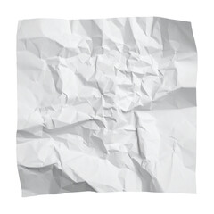 Crumpled white paper sheet