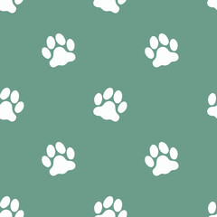 Cute Paw Print Seamless Pattern