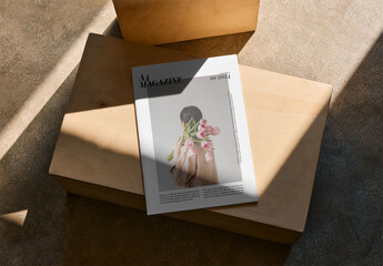 Mockup Of Customizable A4 Magazine