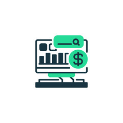 Expense Tracker line icon. Universal creative premium symbol. Vector sign icon logo template. Vector illustration