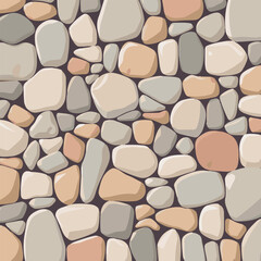 Stone wall texture, grey cobblestone surface, natural masonry background, abstract stonework design	