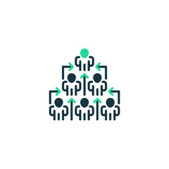 Leadership Hierarchy line icon. Universal creative premium symbol. Vector sign icon logo template. Vector illustration