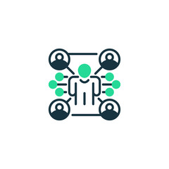 Networking line icon. Universal creative premium symbol. Vector sign icon logo template. Vector illustration