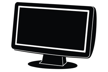 computer monitor smooth vector icon