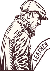 Vintage Leather Worker Illustration